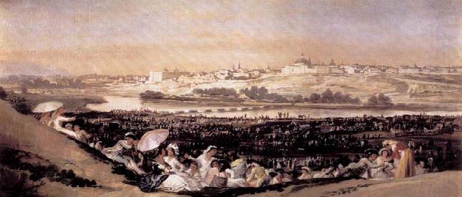 Francisco de goya y Lucientes The Meadow of San Isidro on his Feast Day oil painting picture